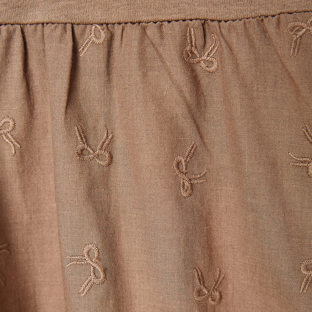 Contrast Embroidered Top